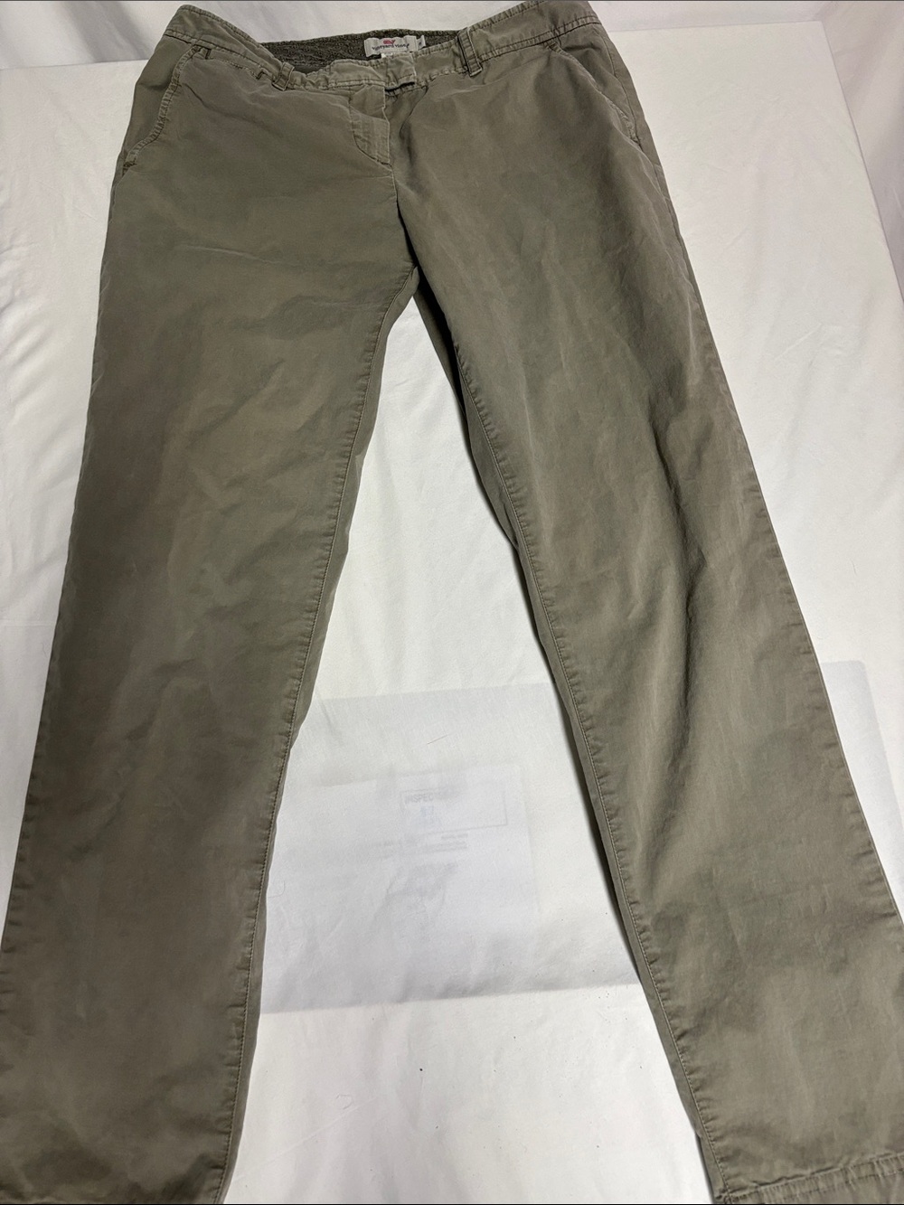 Vineyard Vines Womenโs Size 6 Khaki Chino Pants Stretch Straight Leg